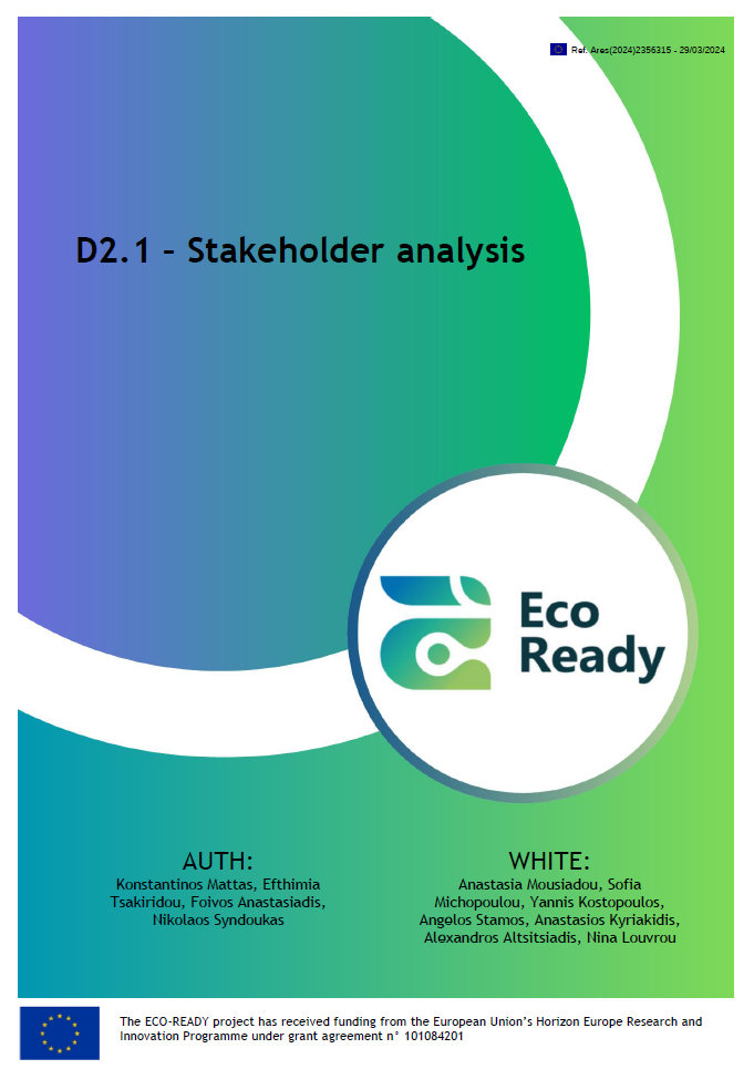 Stakeholder analysis report cover