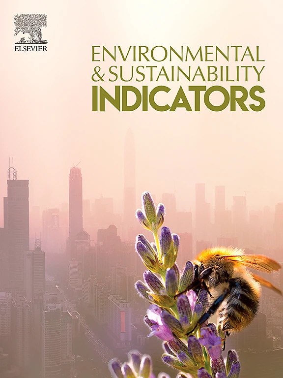 Environmental and Sustainability Indicators cover with flower and bee